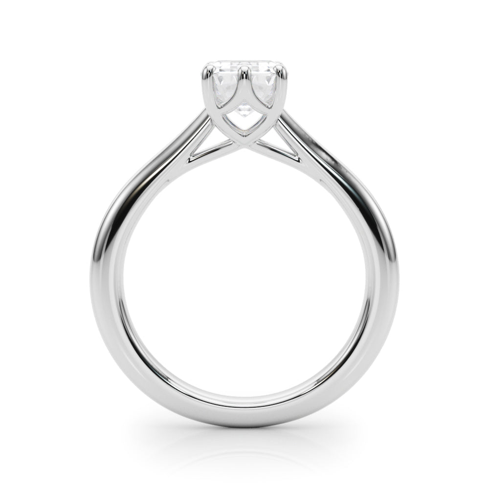 IGI Lab-Grown Emerald Cut Diamond Six Prong Solitaire Engagement Ring Gift For Her.