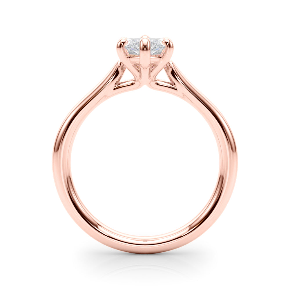 IGI Lab-Grown D-VVS Marquise Cut Diamond 6-Prong Solitaire Engagement Ring.