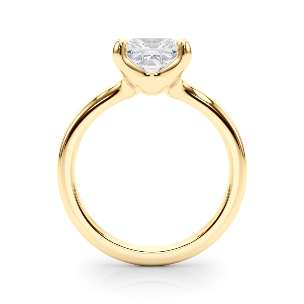 IGI Lab-Grown D-VVS Princess Cut Diamond Four Prong Solitaire Engagement Ring.