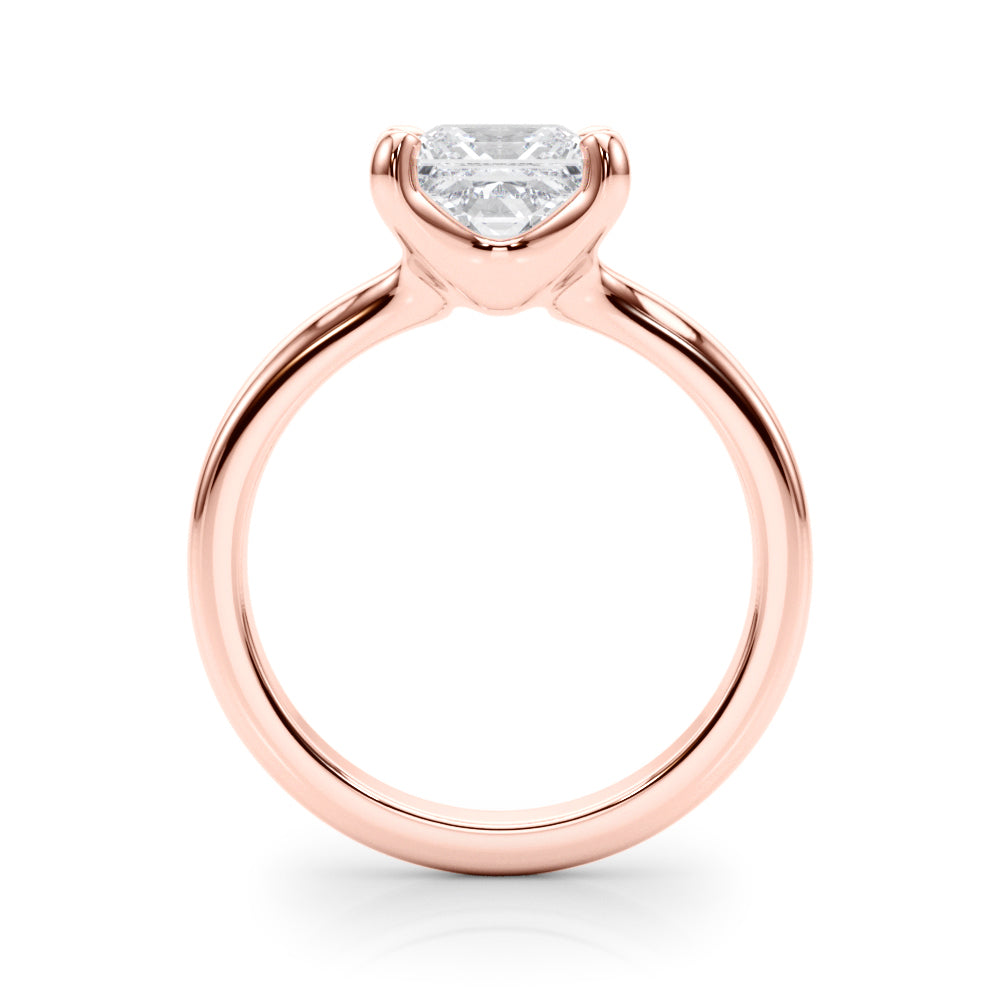 IGI Lab-Grown D-VVS Princess Cut Diamond Four Prong Solitaire Engagement Ring.
