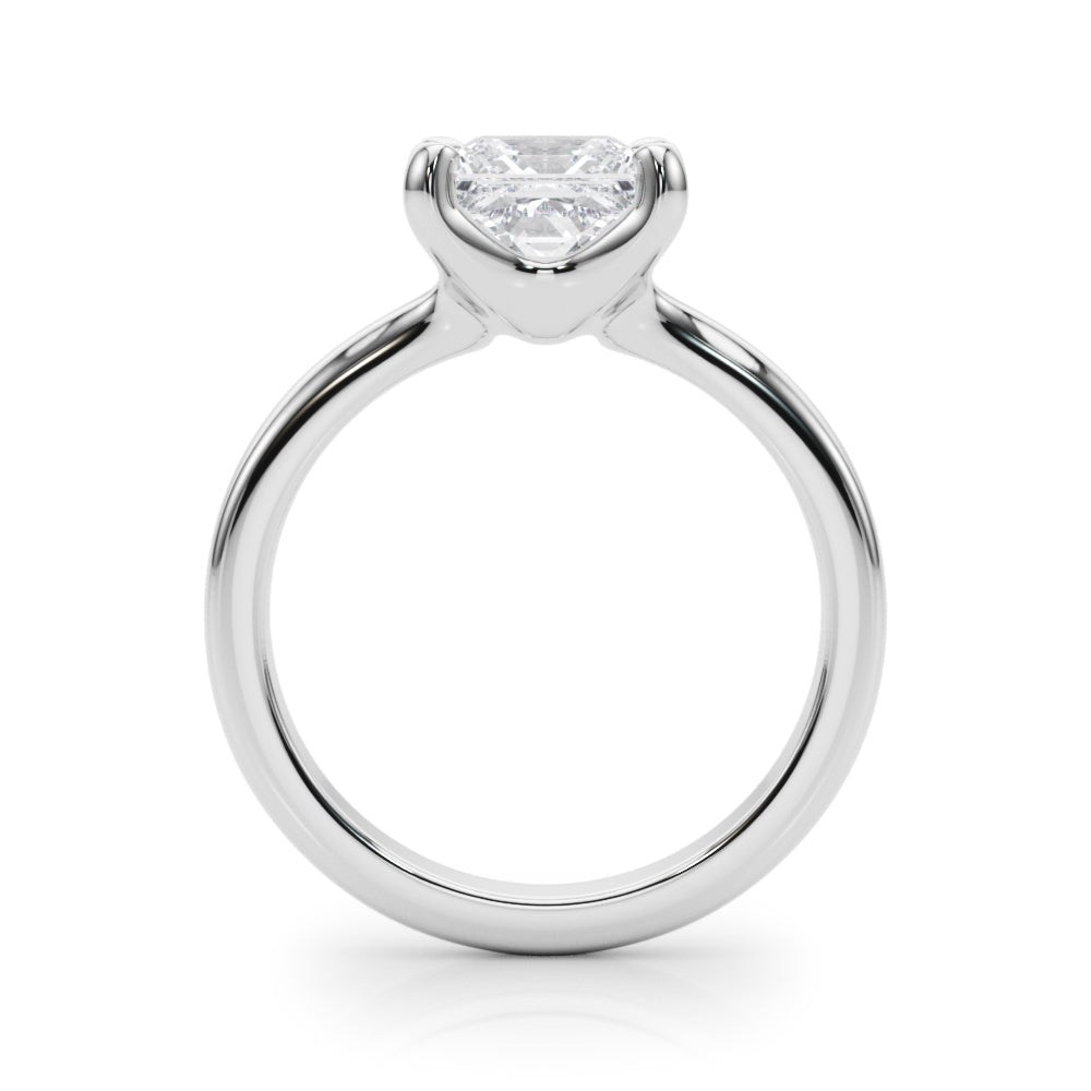 IGI Lab-Grown D-VVS Princess Cut Diamond Four Prong Solitaire Engagement Ring.
