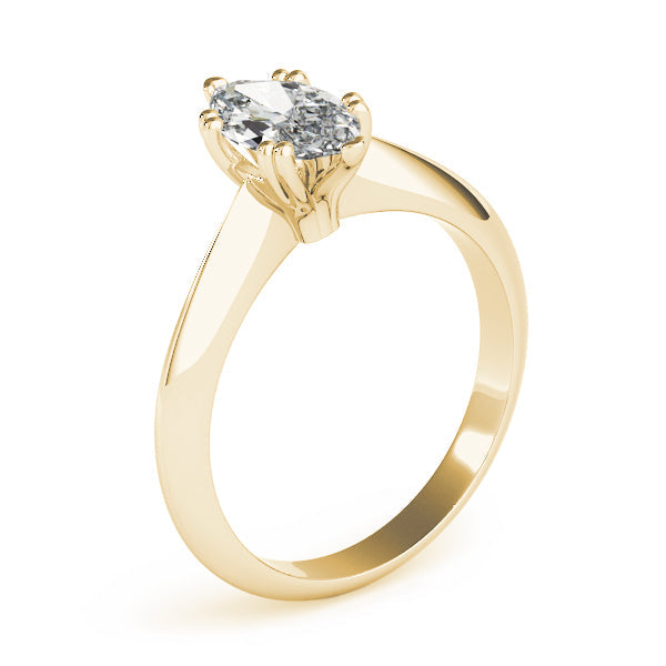IGI Lab-Grown Marquise Cut Diamond Double Prong Solitaire Engagement Ring.