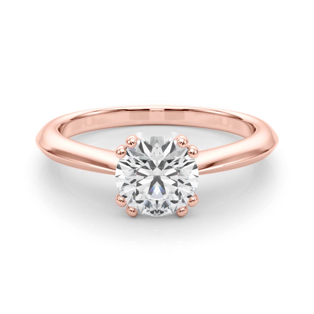 IGI Lab-Grown D-VVS Round Cut Diamond Solitarie Engagement Ring For Women