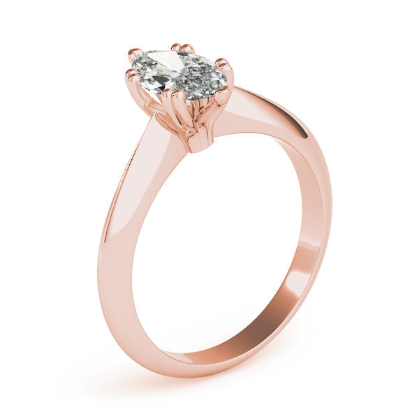IGI Lab-Grown Marquise Cut Diamond Double Prong Solitaire Engagement Ring.