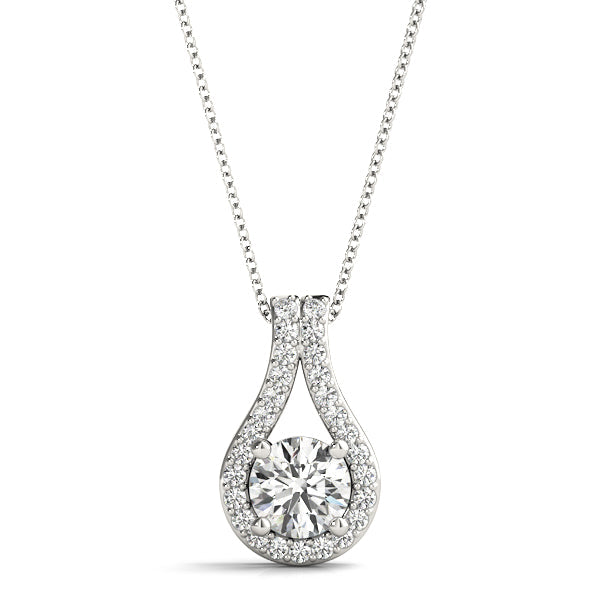 Natural Round 4 Prong Solitaire Pendant Ð Classic Elegance