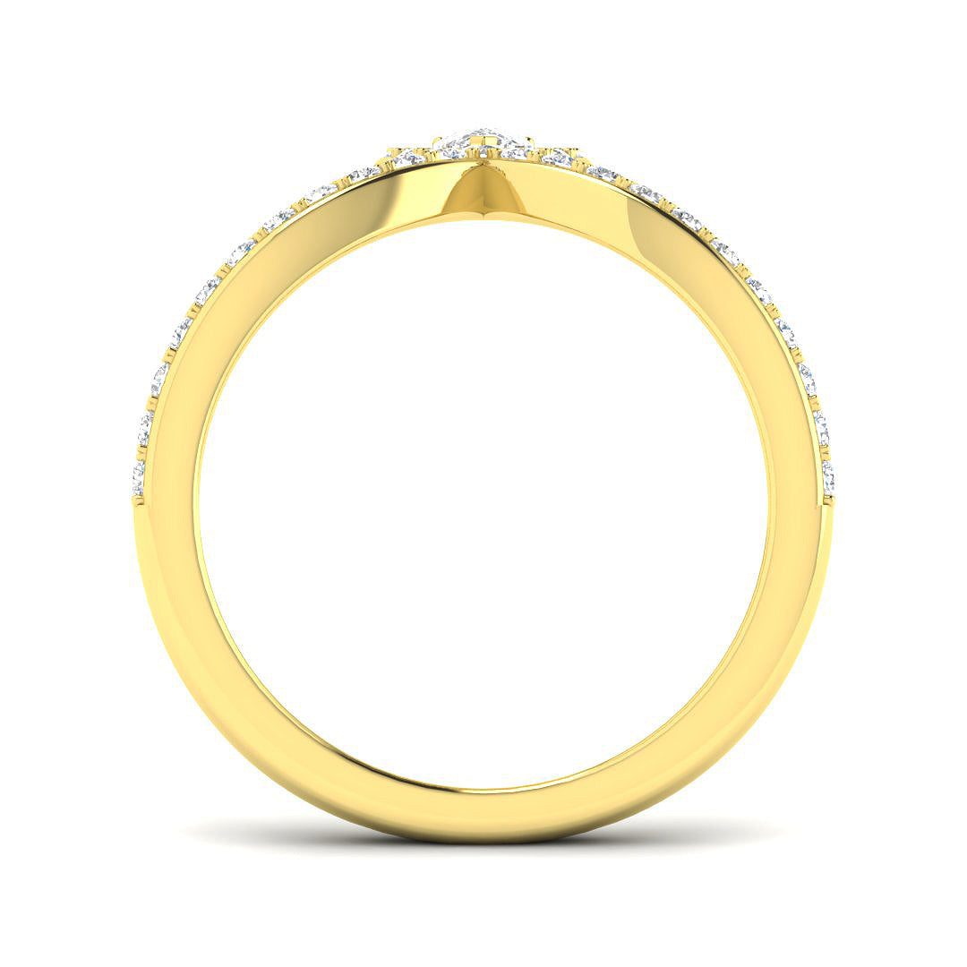 Natural Oval & Round Cut Diamond Halo Engagement Ring