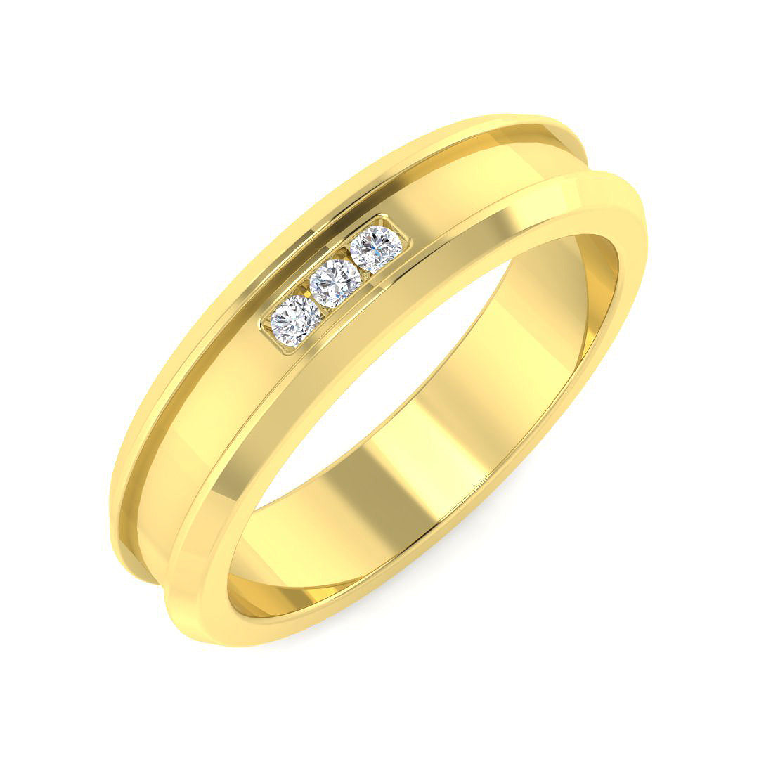 3-Stone Ring Lab Grown Diamond 0.10ct Round Cut D/VVS