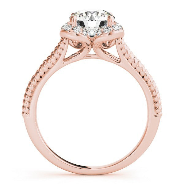 2.00 Ct Round Lab Grown Diamond Halo Engagement Ring In Platinum
