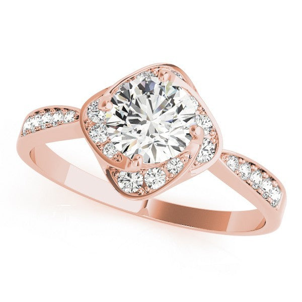 2.00 Ct Lab-Grown Diamond Halo Engagement Ring in 18K White Gold