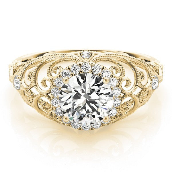 2.00Ct DE/VS Lab Grown Round Diamond Halo Engagement Ring 18K Rose Gold