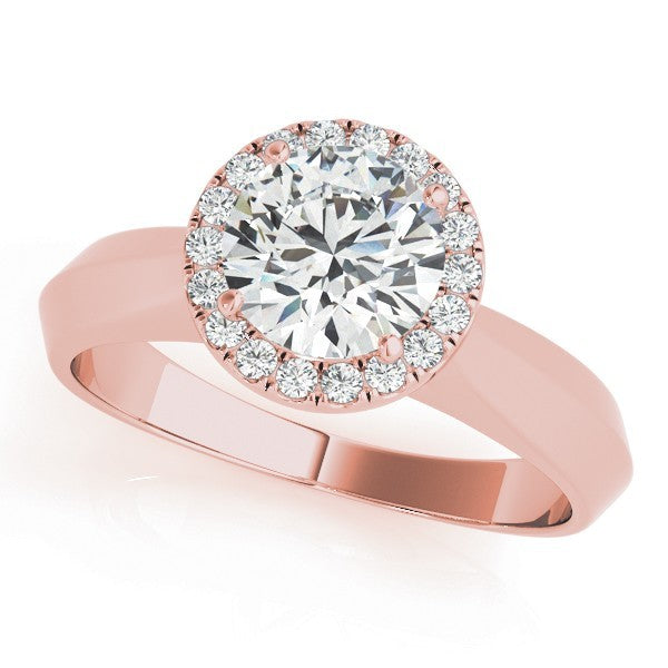 2.00 Ct DE/VS Lab-Grown Diamond Halo Engagement Ring in 18K Yellow Gold ÐUK Made