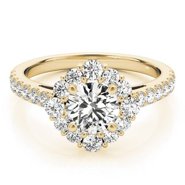 2.00Ct Round Lab Grown Diamond Halo Engagement Ring In Platinum