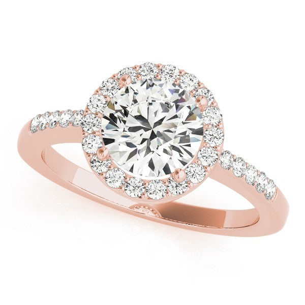 2.00Ct DE/VS Lab Grown Round Diamond Halo Engagement Ring 18K White Gold