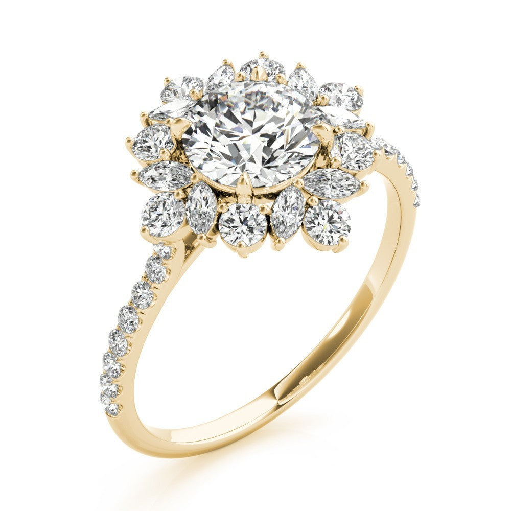 Lab-Grown Diamond Halo Engagement Ring in Platinum DE/VS 2.00 CT