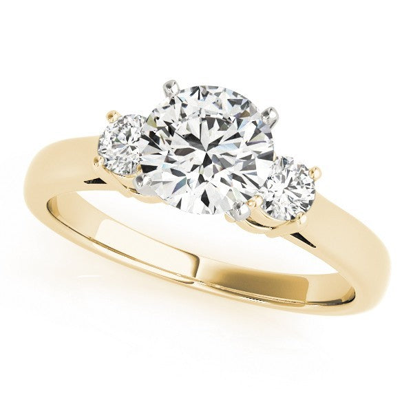 0.50Ct - 2.00Ct DE/VS Lab Grown Round Diamond 3 Stone Engagement Ring Platinum