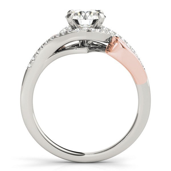 Lab Grown Round Diamond Halo Engagement Ring 18K Yellow Gold