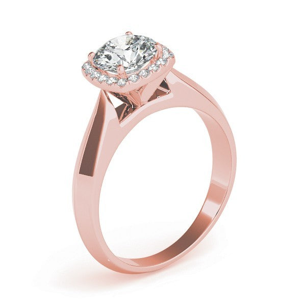 2.00 Ct DE/VS Lab-Grown Diamond Halo Engagement Ring in 18K Yellow Gold