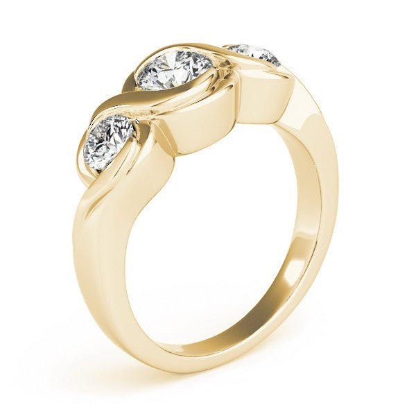 DE/VS 2.00Ct Lab Grown Round Diamond 3 Stone Engagement Ring Platinum