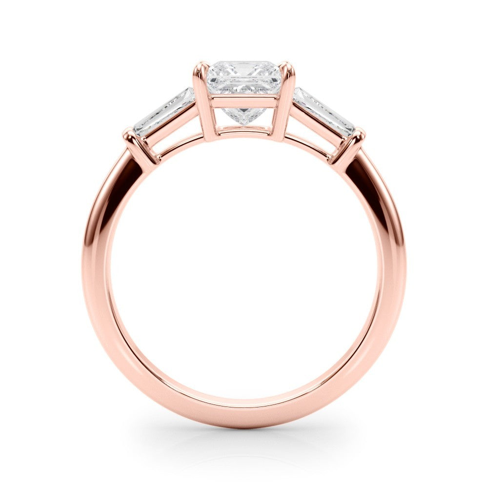 2.00CT DE/VS Lab-Grown Square Cut Diamond 3 Stone Engagement Ring