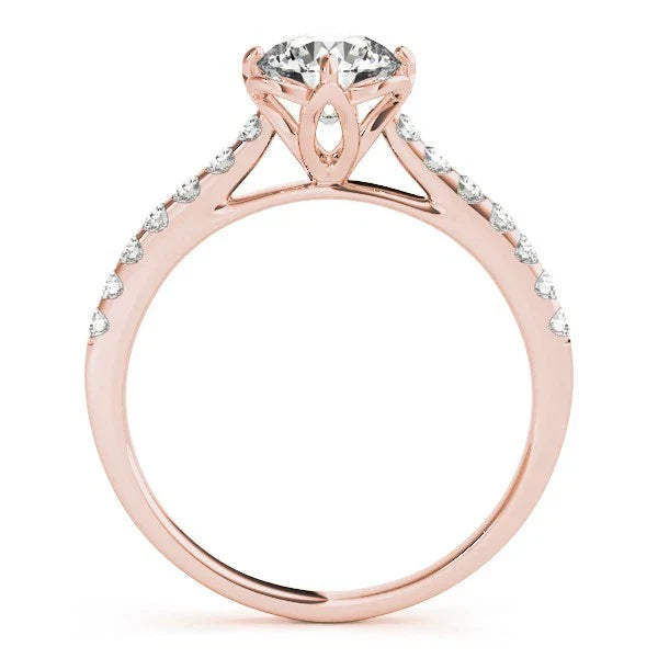 2.00Ct DE/VS Lab Grown Round Diamond Halo Engagement Ring 18K Yellow Gold