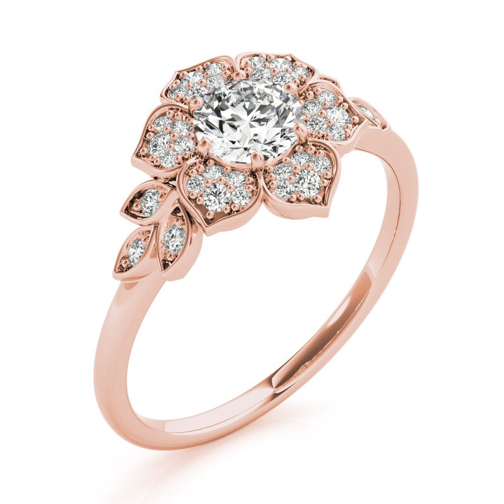 Lab-Grown Diamond Halo Engagement Ring in Platinum UK Hallmarked