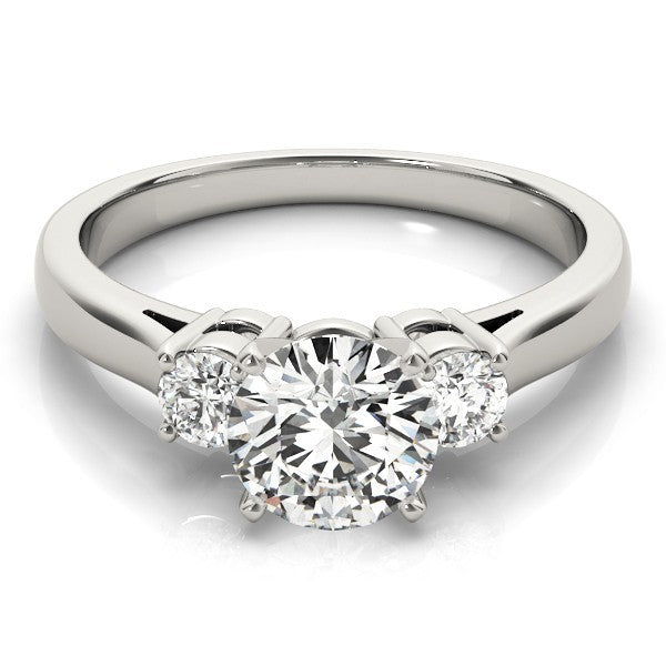 0.50Ct - 2.00Ct DE/VS Lab Grown Round Diamond 3 Stone Engagement Ring Platinum