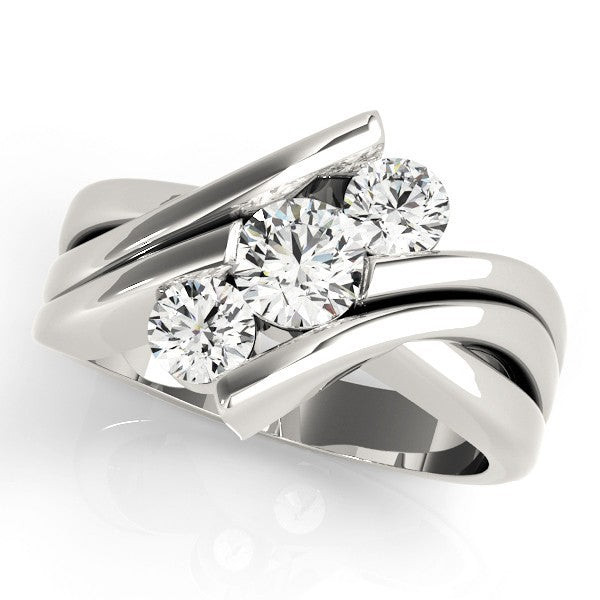 Round Cut Lab Grown Diamonds 3 Stone Engagement Ring DE/VS 2.00 Ct