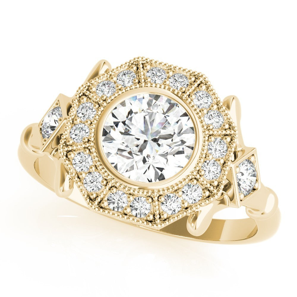 Lab-Grown Diamond Halo Engagement Ring in Platinum UK Hallmarked