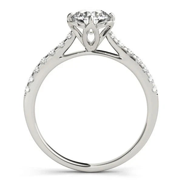 2.00Ct DE/VS Lab Grown Round Diamond Halo Engagement Ring 18K Yellow Gold