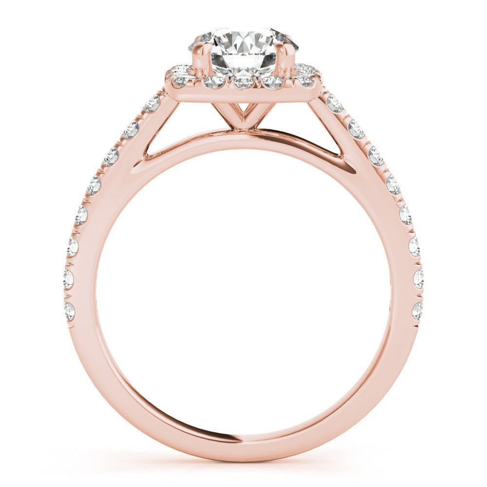 2.00 Ct DE/VS Lab-Grown Diamond Halo Engagement Ring in Platinum