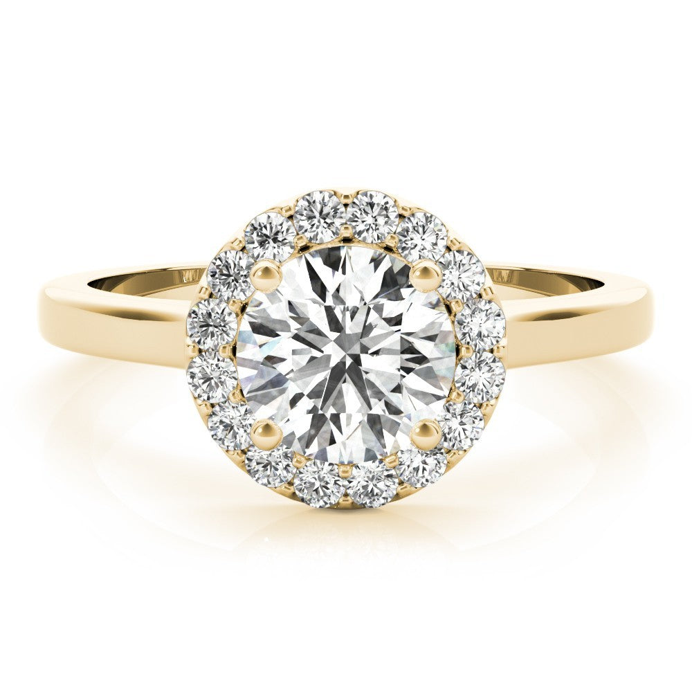 Lab-Grown Diamond Halo Engagement Ring in Platinum 2.00 Ct DE/VS