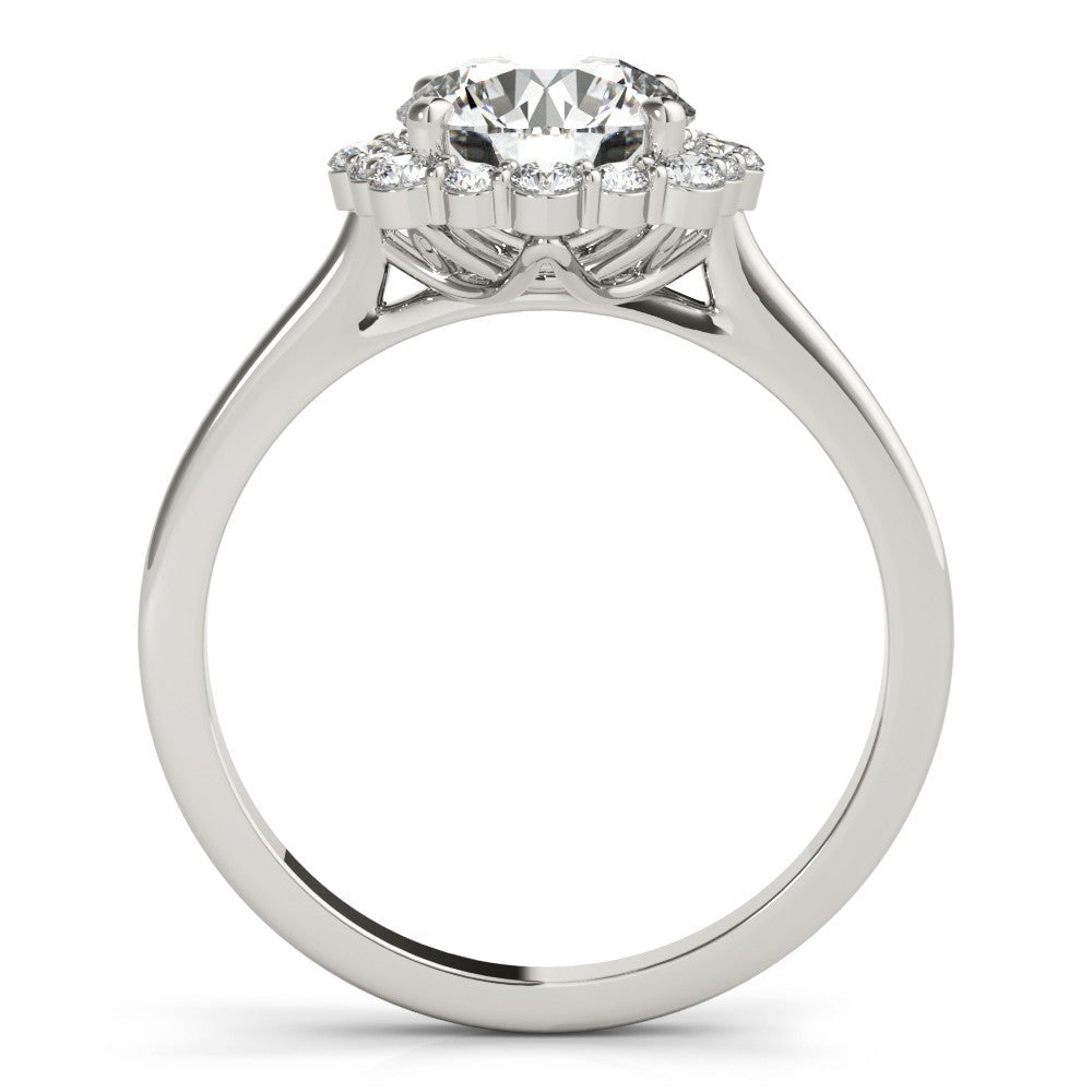 Lab-Grown Diamond Halo Engagement Ring in Platinum UK Hallmarked