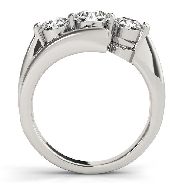 2.00Ct Lab Grown Round Diamond Trilogy Engagement Ring Platinum