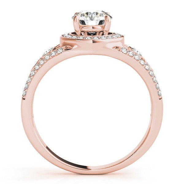 2.00Ct DE/VS Lab Grown Round Diamond Halo Engagement Ring 18K White Gold