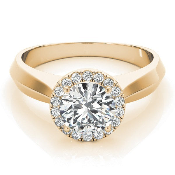 2.00 Ct DE/VS Lab-Grown Diamond Halo Engagement Ring in 18K Yellow Gold ÐUK Made