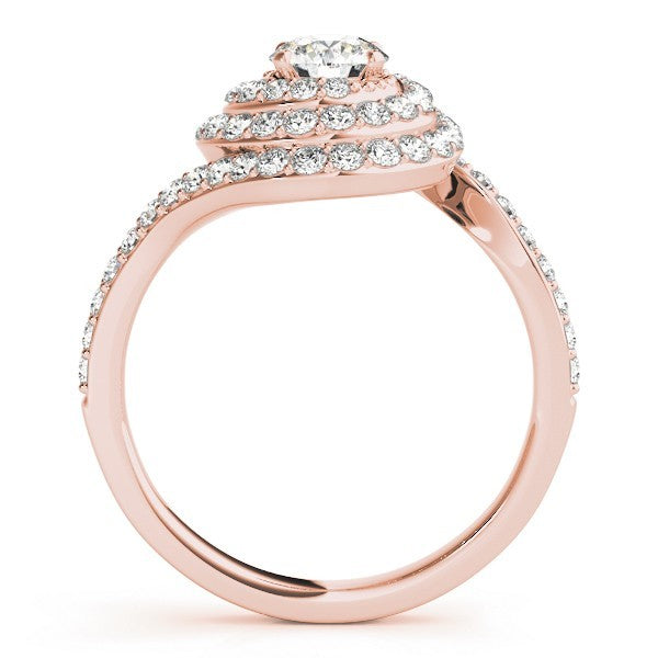 2.00 Carat DE/VS Lab Grown Round Cut Diamond Halo Engagement Ring 18K White Gold