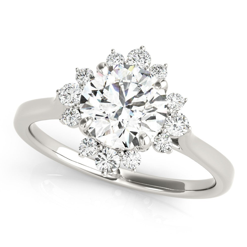 2.00 CT Lab-Grown Diamond Halo Engagement Ring in Platinum UK Hallmarked