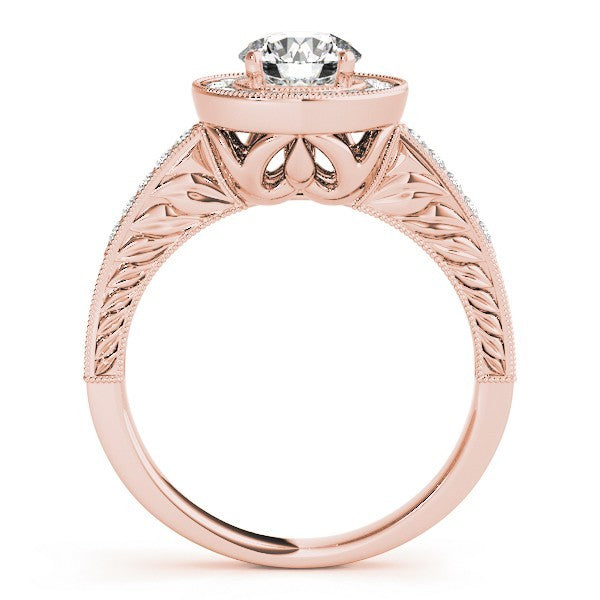 2.00 Carat DE/VS Lab Grown Round Cut Diamond Halo Engagement Ring 18K White Gold