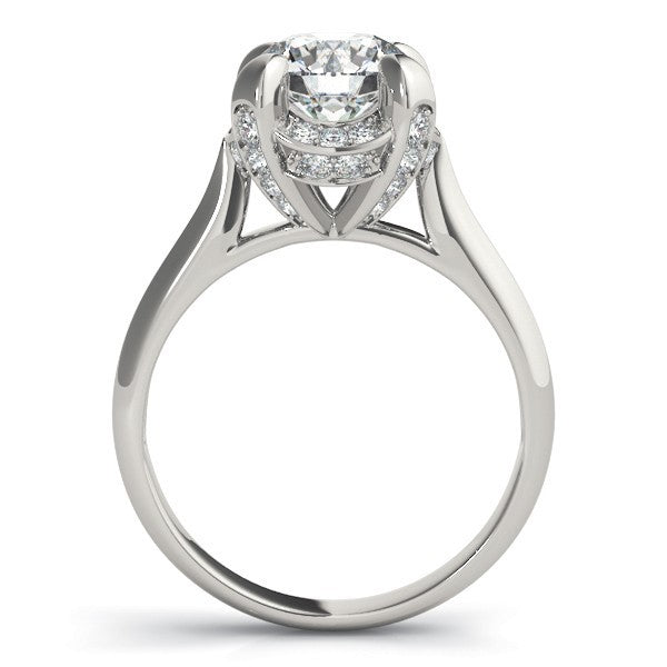 Lab-Grown Diamond Halo Engagement Ring in 18K White Gold Ð UK Made
