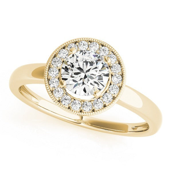 2.00 Carat DE/VS Lab Grown Round Diamond Halo Engagement Ring 18K White Gold
