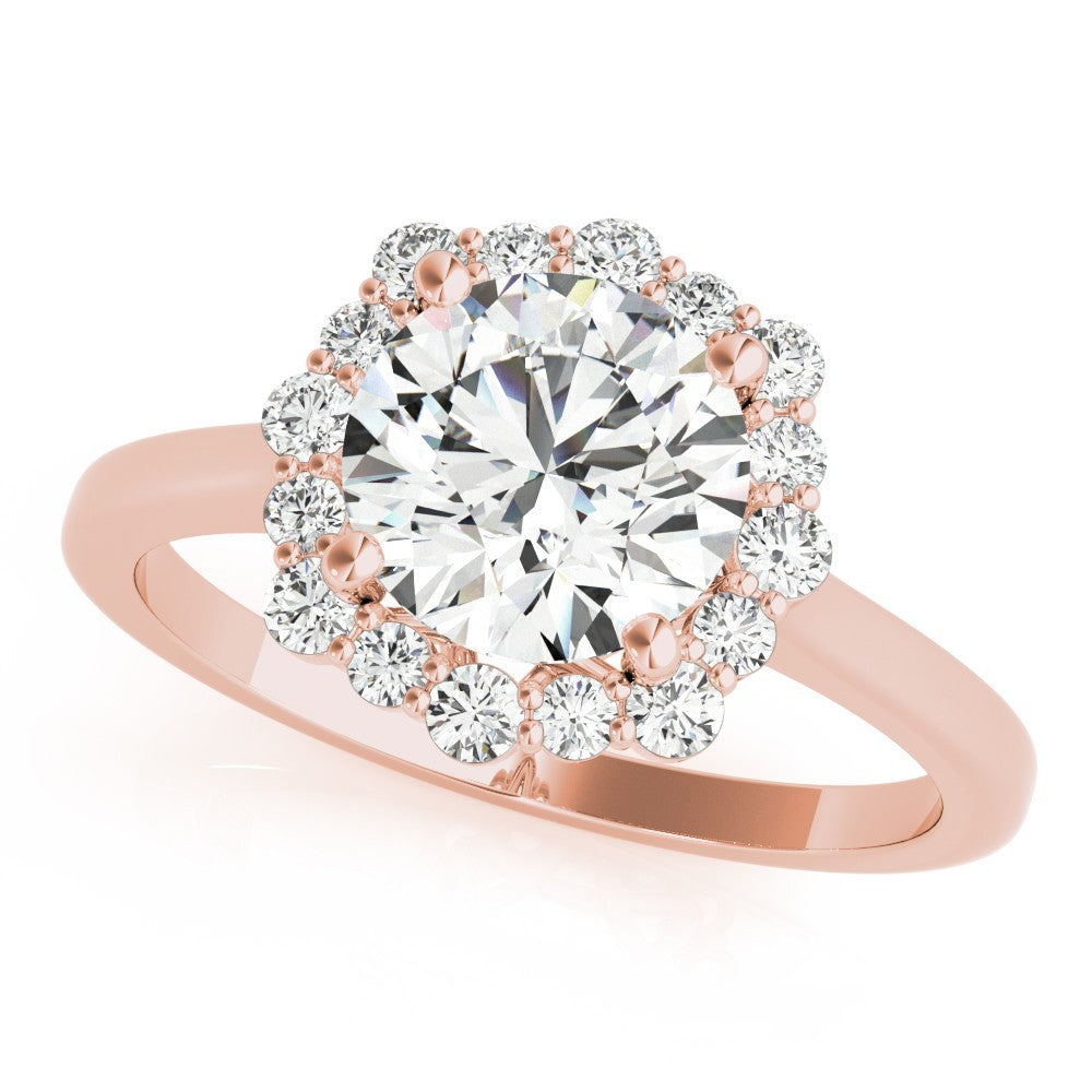 Lab-Grown Diamond Halo Engagement Ring in Platinum UK Hallmarked