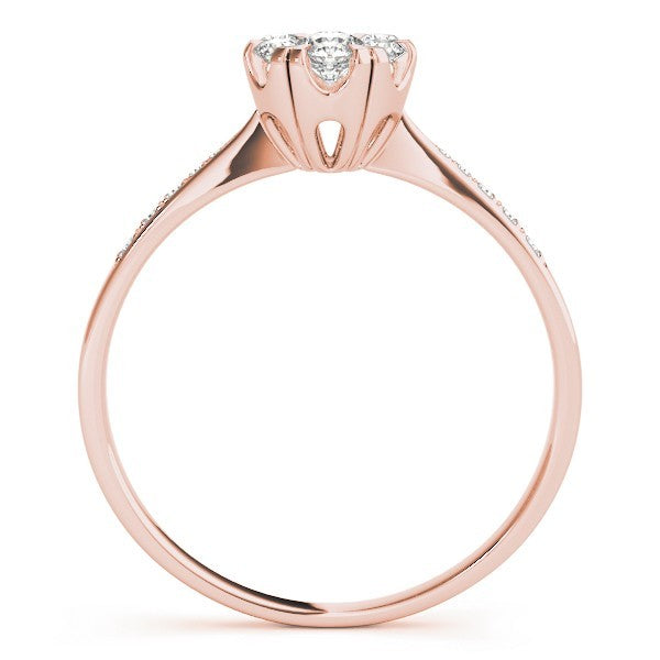 Lab Grown Round Diamond Halo Engagement Ring in Platinum