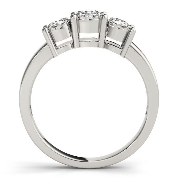 Round Lab Grown Diamond 3 Stone Engagement Ring Platinum DE/VS 2.00Ct