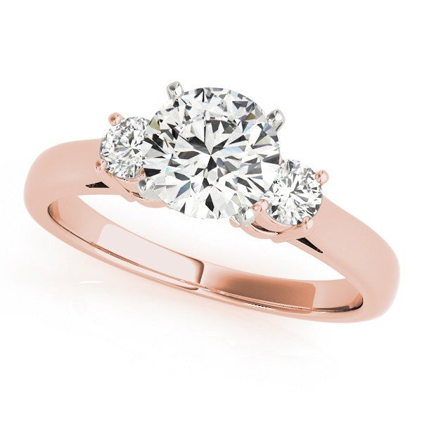 0.50Ct - 2.00Ct DE/VS Lab Grown Round Diamond 3 Stone Engagement Ring Platinum