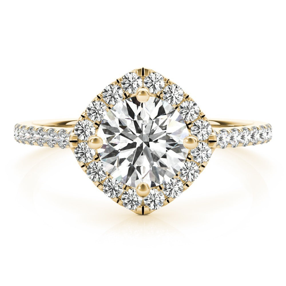 2.00 Ct DE/VS Lab-Grown Diamond Halo Engagement Ring in Platinum