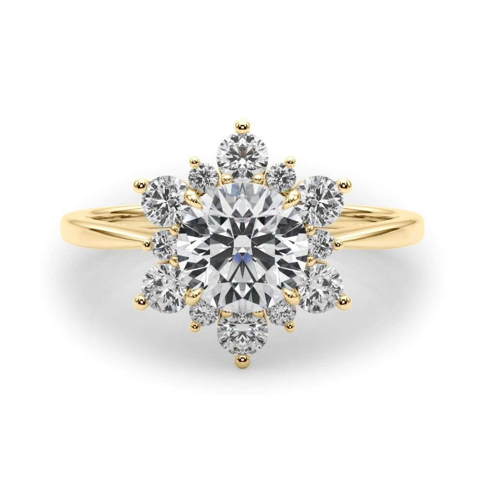 Lab-Grown Diamond Halo Engagement Ring in Platinum UK Hallmarked