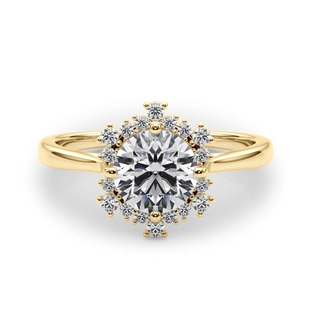 Lab-Grown Diamond Halo Engagement Ring in Platinum UK Hallmarked