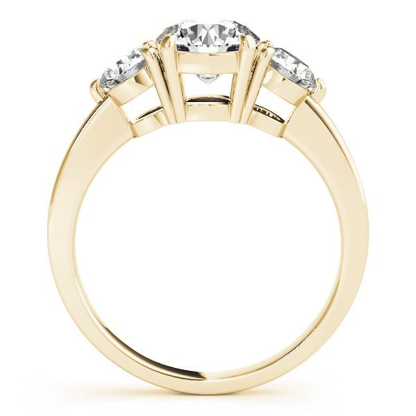 Round Cut 2CT DE/VS Lab Grown Diamond Trilogy Engagement Ring Platinum