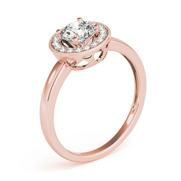 2.00 Carat DE/VS Lab Grown Round Diamond Halo Engagement Ring 18K White Gold