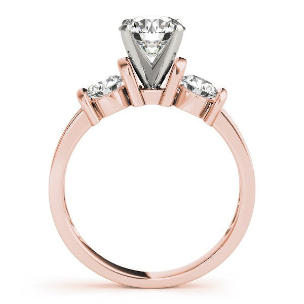 Lab Grown Round Diamond 3 Stone Engagement Ring In DE/VS 2CT Platinum